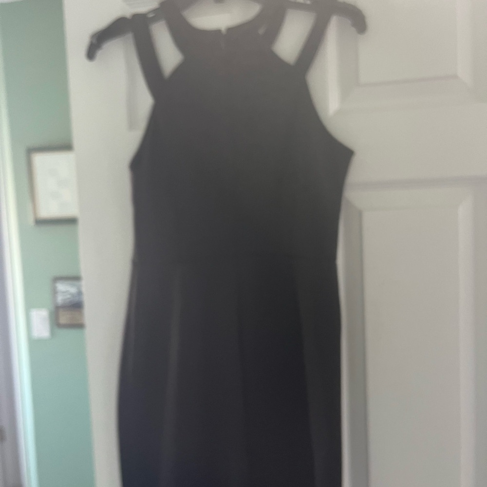 G by Guess Black One-Shoulder Strappy Cocktail Dress